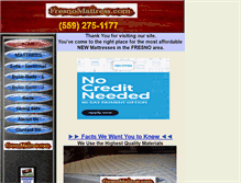 Tablet Screenshot of fresnomattress.com